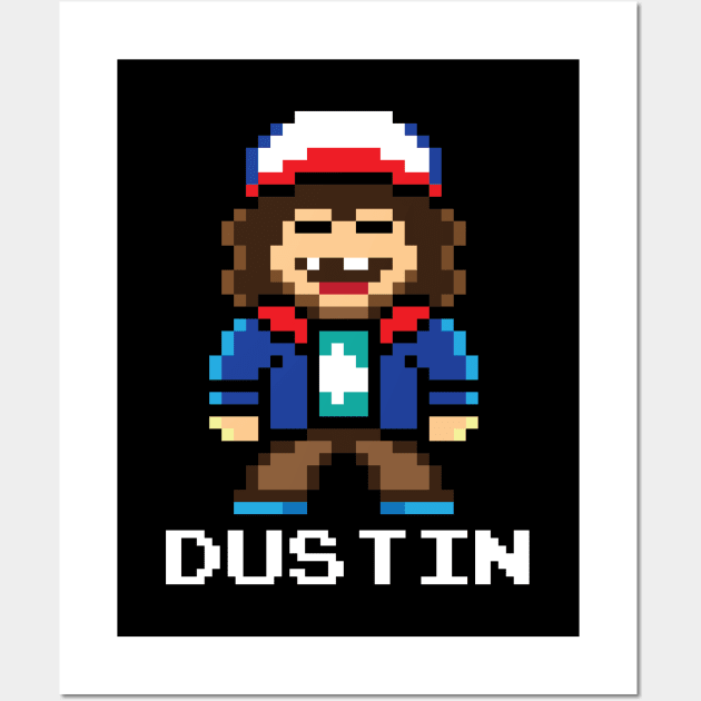 Pixel Dustin Stranger Things Wall Art by Rebus28